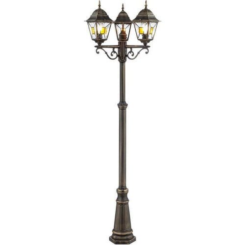 Lampada esterna Janel, Dore Black, E27 Max 3x60W, Bulb non incluso