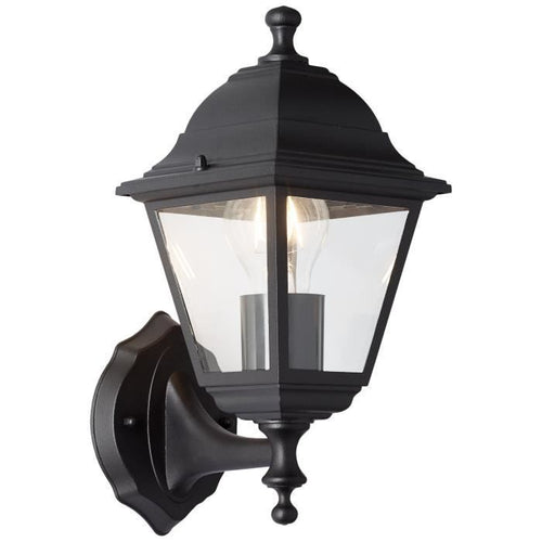 Lampada da parete esterna in aumento brillante Nissie Black E27 1x60W
