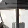 Lampada da parete esterna in aumento brillante Nissie Black E27 1x60W