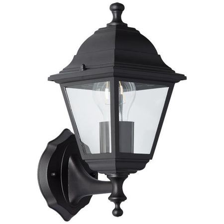 Lampada da parete esterna in aumento brillante Nissie Black E27 1x60W