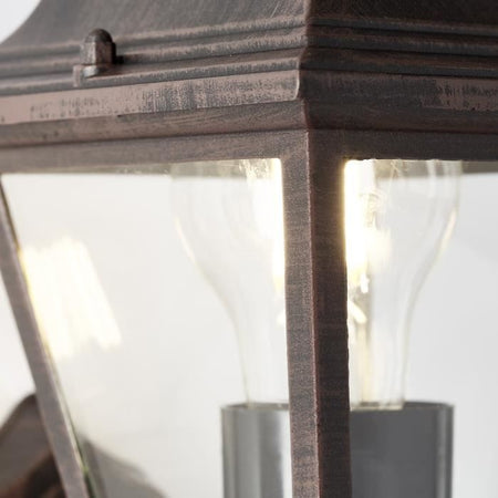 Lampada da parete esterna in aumento brillante Nissie Rust E27 1x60W