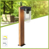 BRILLIANT - CABAR Paletto da esterno - colore legno scuro/nero - metallo/vetro E27 1x40W