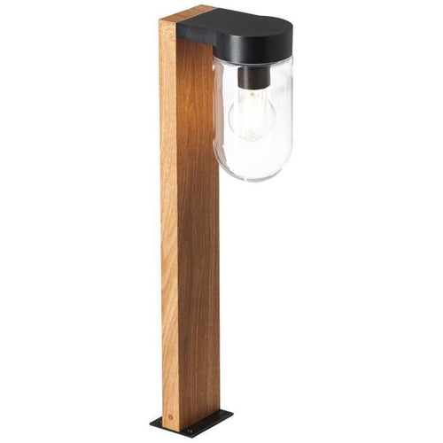 BRILLIANT - CABAR Paletto da esterno - colore legno scuro/nero - metallo/vetro E27 1x40W