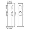 BRILLIANT - DODY Dissuasore con 4 prese colore nero - metallo/plastica E27 LED xW