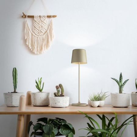 Lampada da tavolo LED KAAMI BRILLIANT - Metallo e plastica - Cappuccino - 2W - IP44