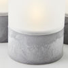 Lotto 3 lampade da tavolo a LED BRILLIANT CANDLE - 2500K - Plastica e vetro - Grigio e bianco opaco