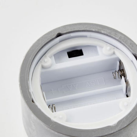 Lotto 3 lampade da tavolo a LED BRILLIANT CANDLE - 2500K - Plastica e vetro - Grigio e bianco opaco