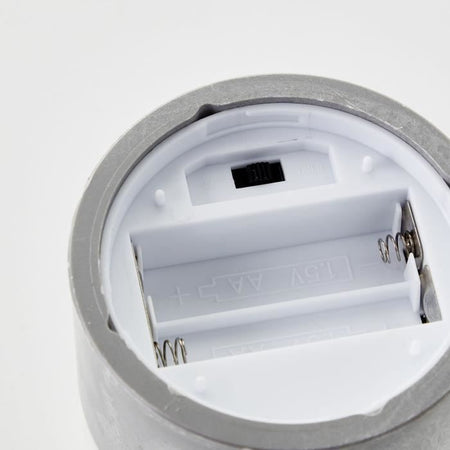 Lotto 3 lampade da tavolo a LED BRILLIANT CANDLE - 2500K - Plastica e vetro - Grigio e bianco opaco