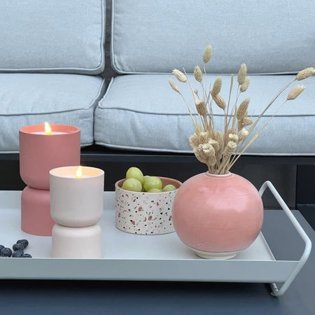 Lampada da tavolo per esterno - BRILLIANT - LOVERE - Forma di candela - Plastica - 3 W - Beige e marrone chiaro