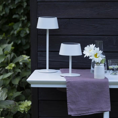Lampada da tavolo per esterno - BRILLIANT - PICCO - LED e solare - Metallo e plastica - 5 W - Bianca
