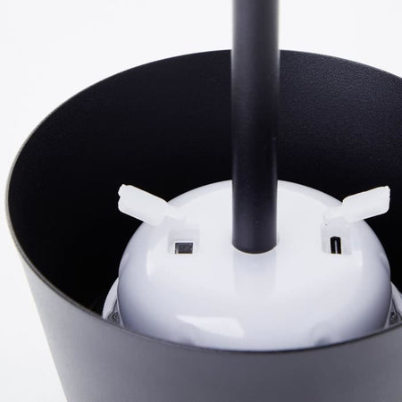 Lampada da tavolo per esterno - BRILLIANT - PICCO - LED e solare - Metallo e plastica - 5 W - Nero satinato