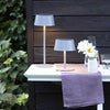 Lampada da tavolo per esterno - BRILLIANT - PICCO - LED e solare - Metallo e plastica - 5 W - Grigio satinato