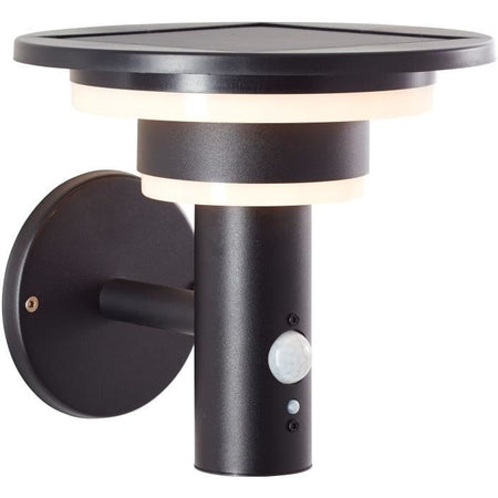 Applique da esterno - BRILLIANT - GARVINA - LED e solare - Rilevatore di movimento - Acciaio inossidabile e plastica - 4 W - Nero