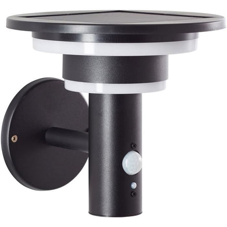 Applique da esterno - BRILLIANT - GARVINA - LED e solare - Rilevatore di movimento - Acciaio inossidabile e plastica - 4 W - Nero