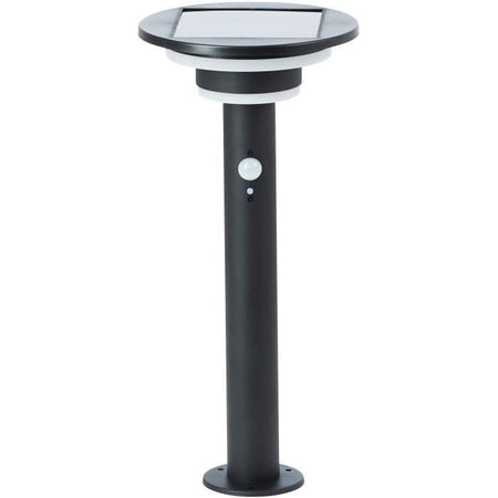 Terminale da esterno - BRILLIANT - GARVINA - LED e solare - Rilevatore di movimento - Acciaio inox e plastica - 4 W - Nero
