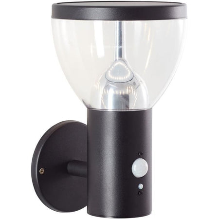 Applique da esterno - BRILLIANT - TULIP - LED e solare - Rilevatore di movimento - Acciaio inossidabile e plastica - 4 W - Nero