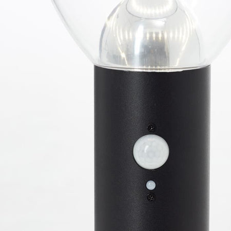 Paletto da esterno - BRILLIANT - TULIP - LED e solare - Rilevatore di movimento - Acciaio inossidabile e plastica - 4 W - Nero