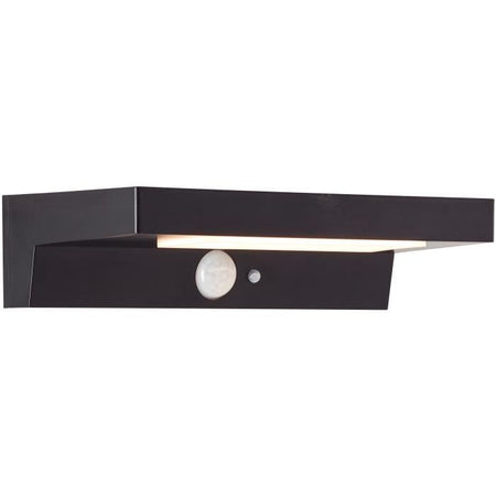 Applique da esterno - BRILLIANT - BARKER - LED e solare - Rilevatore di movimento - Plastica - 4 W - Nero