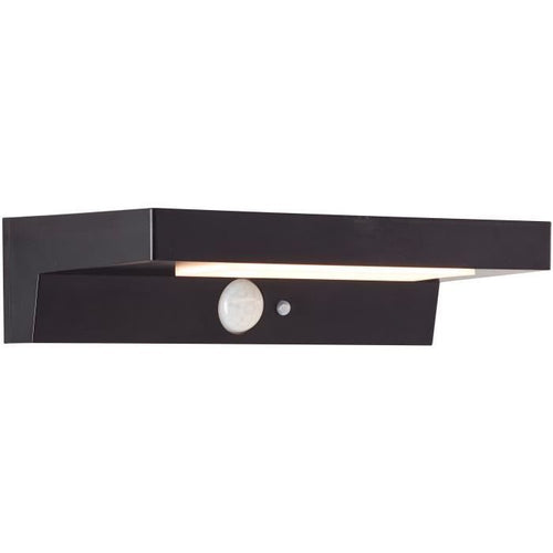 Applique da esterno - BRILLIANT - BARKER - LED e solare - Rilevatore di movimento - Plastica - 4 W - Nero