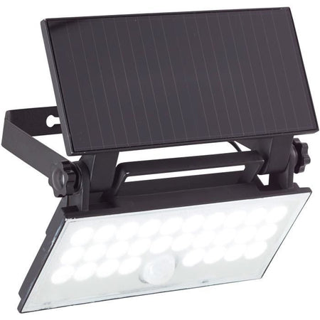 Applique da esterno - BRILLIANT - LUTON - LED e solare - Rilevatore di movimento - Plastica e metallo - 4 W - Nero