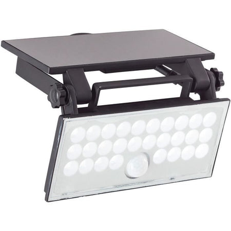 Applique da esterno - BRILLIANT - LUTON - LED e solare - Rilevatore di movimento - Plastica e metallo - 4 W - Nero