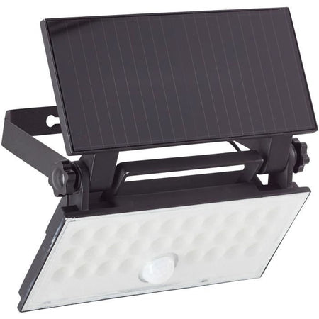Applique da esterno - BRILLIANT - LUTON - LED e solare - Rilevatore di movimento - Plastica e metallo - 4 W - Nero