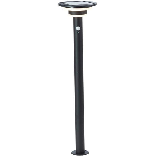 Paletto da esterno - BRILLIANT - GARVINA - LED e solare - Rilevatore di movimento - Acciaio inox e plastica - 4 W - Nero