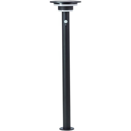 Paletto da esterno - BRILLIANT - GARVINA - LED e solare - Rilevatore di movimento - Acciaio inox e plastica - 4 W - Nero