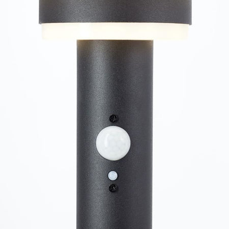 Paletto da esterno - BRILLIANT - GARVINA - LED e solare - Rilevatore di movimento - Acciaio inox e plastica - 4 W - Nero