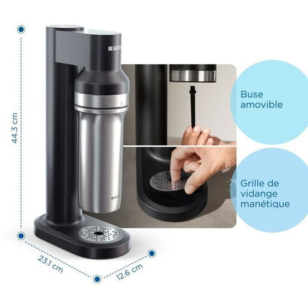 Macchina per acqua frizzante BRITA sodaTRIO - nera