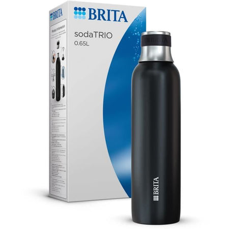 Bottiglia BRITA per sodaTRIO - acciaio inossidabile - 0,65 L - nera