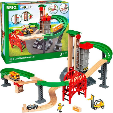 Brio World Grand Circuit Multimodal Platform - Box 32 pezzi - Circuito ferroviario in legno - Ravensburger - Da 3 anni - 33887