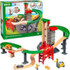 Brio World Grand Circuit Multimodal Platform - Box 32 pezzi - Circuito ferroviario in legno - Ravensburger - Da 3 anni - 33887