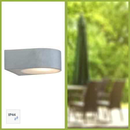 BRILLIANT - TYLER Applique da esterno - colore titanio - metallo/vetro E27 1x60W