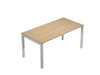 Scrivania con fianchi in metallo a sezione quadrata 50x50 da ufficio cm. 140/160/180x80x74,6h