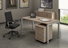 Scrivania con fianchi in metallo a sezione quadrata 50x50 da ufficio cm. 140/160/180x80x74,6h