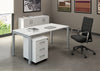 Scrivania con fianchi in metallo a sezione quadrata 50x50 da ufficio cm. 140/160/180x80x74,6h