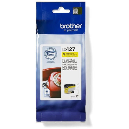 Cartuccia d'inchiostro LC427Y - BROTHER - Giallo - 1500 pagine - Per Brother MFC-J6955DW, MFC-J6957DW, MFC-J5955DW e HL-J6010DW