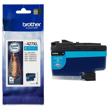 Cartuccia d'inchiostro LC427XLC - BROTHER - Ciano - 5000 pagine - Per Brother MFC-J6955DW, MFC-J6957DW, MFC-J5955DW e HL-J6010DW