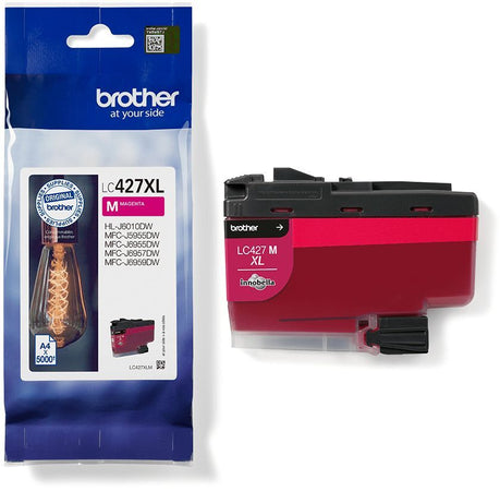Cartuccia d'inchiostro LC427XLM - BROTHER - Magenta - 5000 pagine - Per Brother MFC-J6955DW, MFC-J6957DW, MFC-J5955DW e HL-J6010DW