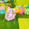 BRIGHT STARTS Sdraietta Pink Paradise, Vibrazioni rilassanti, Giochi interattivi, Dalla nascita
