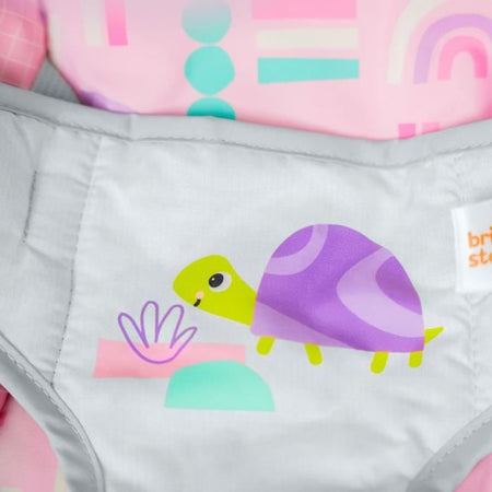 BRIGHT STARTS Sdraietta Pink Paradise, Vibrazioni rilassanti, Giochi interattivi, Dalla nascita