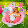 BRIGHT STARTS Sdraietta Pink Paradise, Vibrazioni rilassanti, Giochi interattivi, Dalla nascita