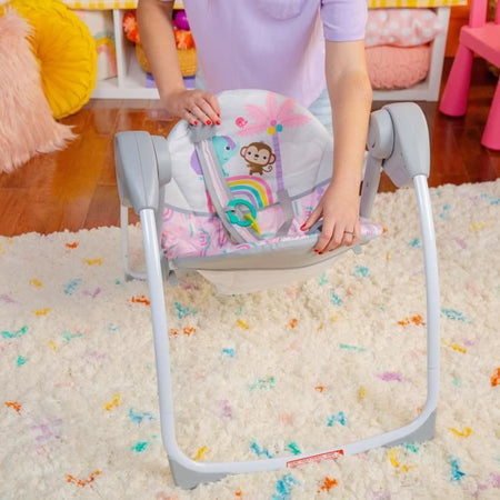 Altalena portatile e compatta - BRIGHT STARTS - Pink Paradise - Altalena automatica con musica - Unisex - Neonati+