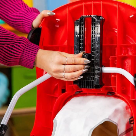 BRIGHT STARTS Camminatore 3 in 1, macchinina, 3 modalità di gioco in evoluzione, rosso