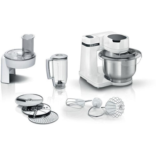 Robot pasticceria compatto e multifunzione KITCHEN MACHINE BOSCH Serie 2 - 700W - 3,8L - Bianco