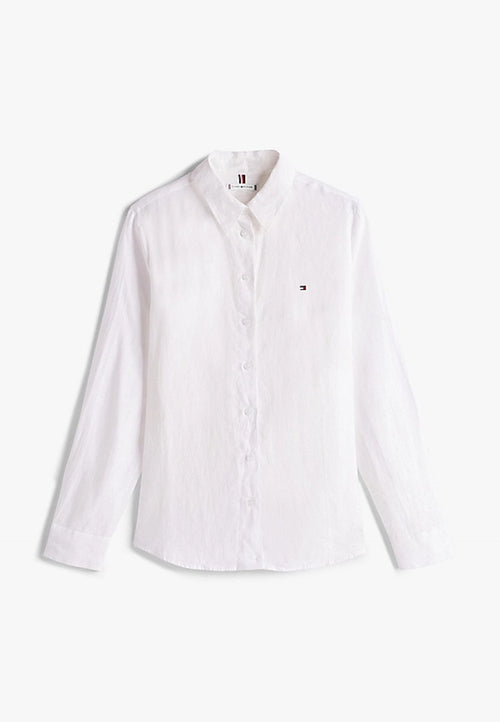 Tommy Hilfiger CAMICIA ESS LINEN RELAXED SHIRT da donna