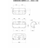 Bumper Dritto Bianco Ø Cm.18 X 40