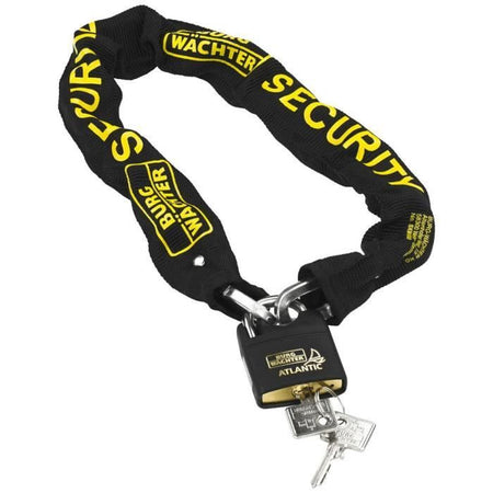 Catena antifurto - BURG WACHTER - SKM 6/60/NI40 - 60 cm, acciaio quadrato temprato 6 mm, lucchetto in acciaio inossidabile marino