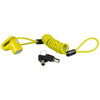 Lucchetto per cavo per bicicletta - BURG WACHTER - 520 50 Giallo SB - Cavo in acciaio rivestito 14 mm, 100 cm